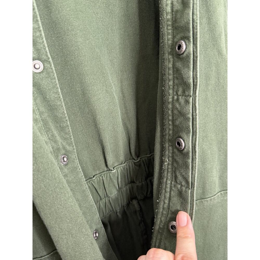 Universal Standard Kate Stretch Cotton Cargo Button Jumpsuit Green Size XL - Picture 7 of 8
